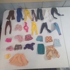 Vintage lot Mod Barbie Doll Clone Handmade Dresses Clothes PJ Swim Tops Pants